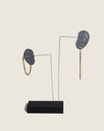 Mirror chain earrings