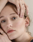 Mirror chain earrings