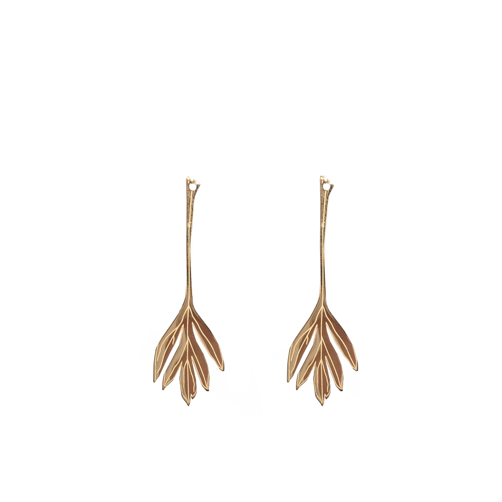 La Peonia | Leaf earrings