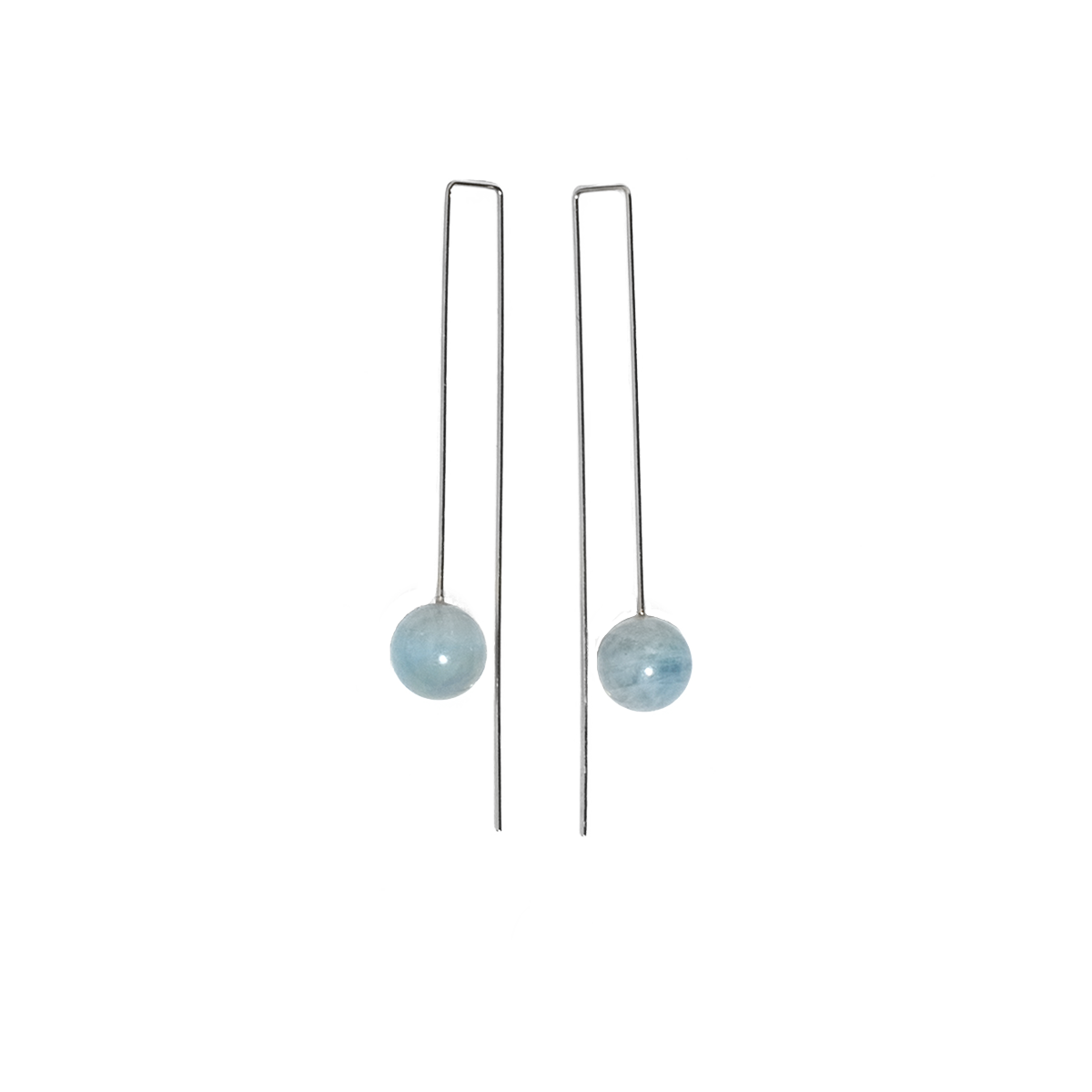Miles Earrings Aquamarine M