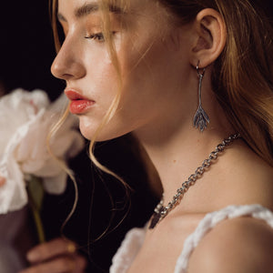 La Peonia | Leaf earrings