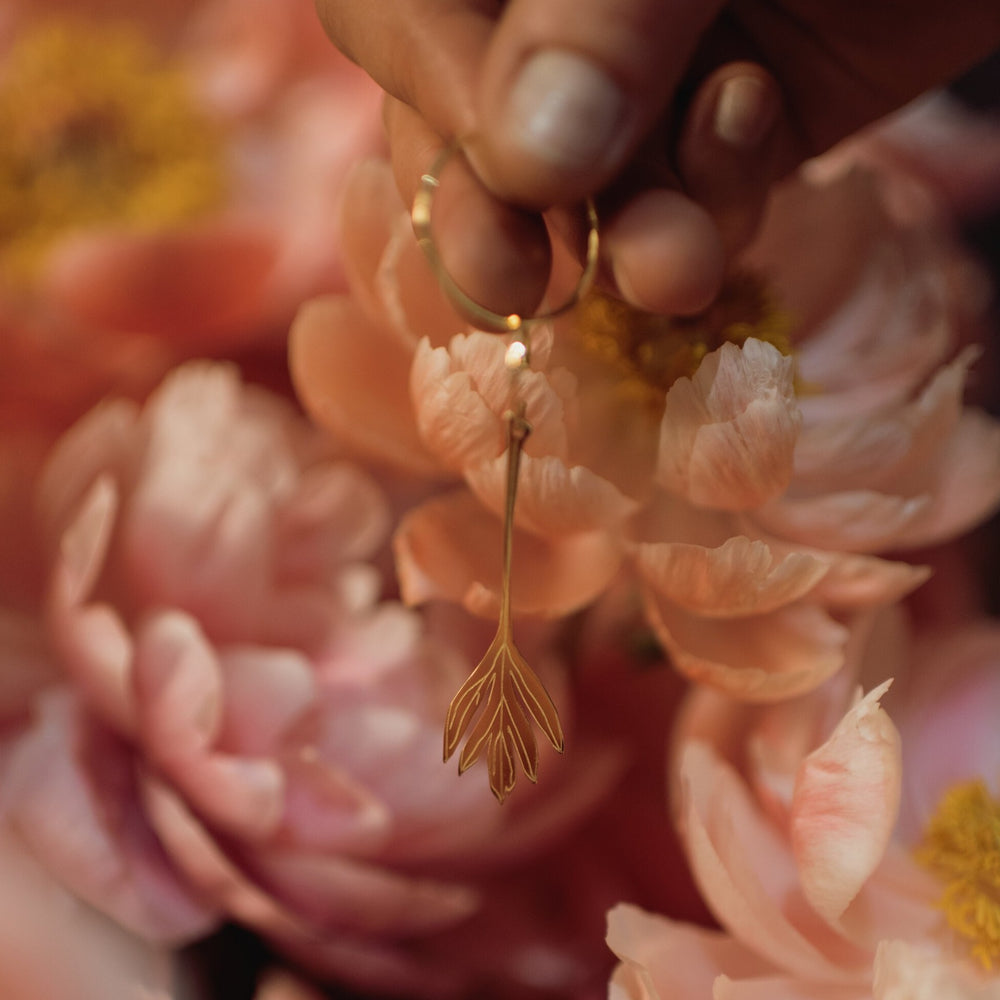 La Peonia | Leaf earrings