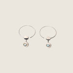 Baroque pearl hoop earrings